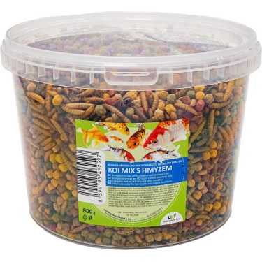 KOI Mix rovarral - Teljes értékű eleség tavi díszhalaknak és KOI pontyoknak 800 g