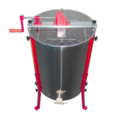 Kézi mézpergető 3 kerettel, rozsdamentes acél, használt áru