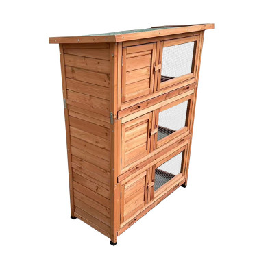 Fa nyúlketrec NICE, 915 × 450 × 1160 mm, használt áru 