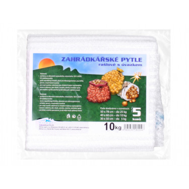 Raschel zsák kötőpánttal, teherbírás 10kg, fehér, 40x62cm, 5db