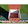 SALZBURG kültéri nagyméretű nyúlketrec/kisállatketrec két házikóval, 1540x500x960 mm