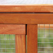 AGROFORTEL fából készült nyúl kifutó - barna, modell 405