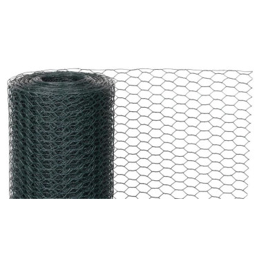 HEX PVC háló 1000/16/0,9 mm, 25 m, zöld, hatszögletű, kerti, tenyésztési
