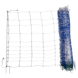 AKO TitanNet 145, kék-fehér, 50 m, 145 cm, dupla tüskével