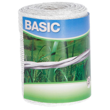 KERBL BASIC villanypásztor zsinór 500 m, 3 x 0,16 mm Niro, fehér
