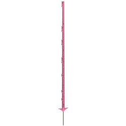 Műanyag oszlop elektromos kerítéshez, 156 cm, rózsaszín