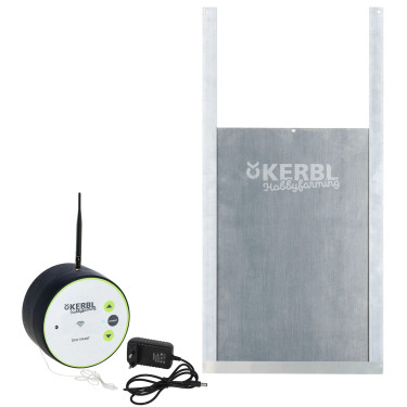 Kerbl Duo Smart automata tyúkólajtó tologatható ajtóval S, 220 x 330 mm