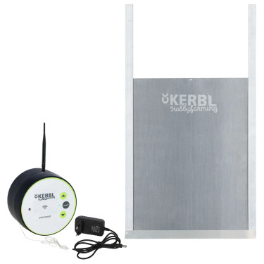 Kerbl Duo Smart automata tyúkólajtó szett tolóajtóval M méretben, 300 x 400 mm