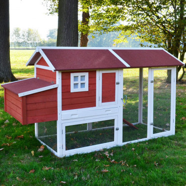 MILAN RED MAXI fa tyúkól, 2200x740x1200 mm