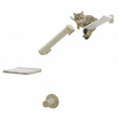 Alps macska kaparóoszlop, fali padlószett, natúr / fehér, 4 db