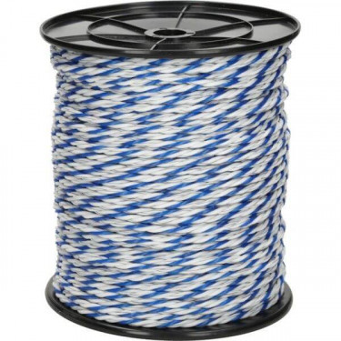Kötél elektromos kerítéshez, átmérője 6 mm, kék-fehér