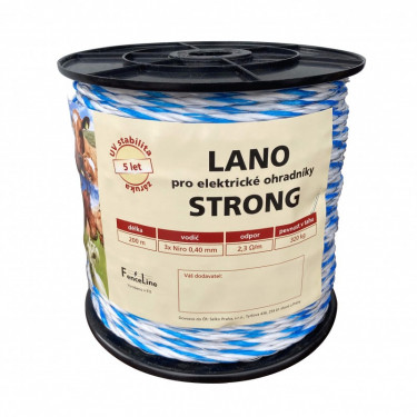 LANO STRONG kerítéshuzal el. kerítéshez, 4,5 mm, 3x0,40 mm Niro, 200 m, kék-fehér