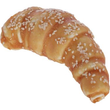 Kutyacsemege – croissant alakú rágófalat bőrből és csirkehússal, 80 g