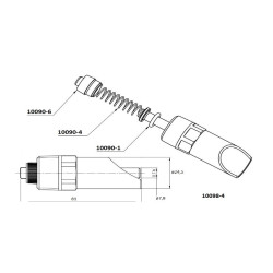 Rugó Mono csapos itatószelepekhez, 1/2", rozsdamentes acél, sertésekhez