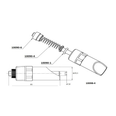 Rugó Mono csapos itatószelepekhez, 1/2", rozsdamentes acél, sertésekhez