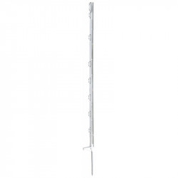 Rúd elektromos kerítéshez, műanyag fehér, 105 cm, 1 láblenyomó 