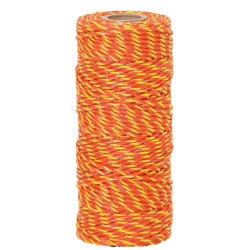 Kötél elektromos kerítéshez, átmérő 2,5 mm, 100 m, sárga-narancs