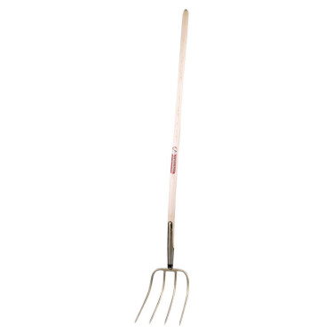 Erntekönig kovácsolt trágyavilla, 4 ágú, 31 cm, 135 cm-es nyéllel, arany