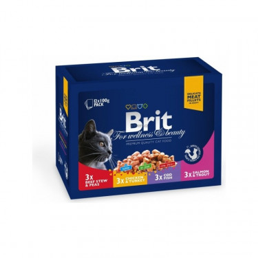 BRIT Premium Cat Family Plate 1200g (12x100g)