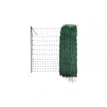 Vezetőképes háló baromfihoz 112 cm, 25 m, zöld, 2 tüskés