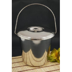 Rozsdamentes acél vödör fedéllel 14l