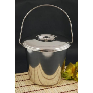 Rozsdamentes acél vödör fedéllel 14l