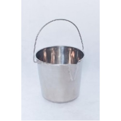 Rozsdamentes acél vödör nagy kiöntővel 14 literes