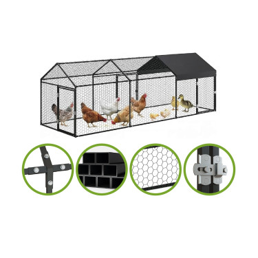 Fémkerítés - kültéri ketrec 3x1x1 m